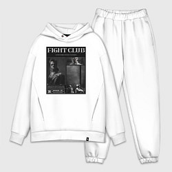 Мужской костюм оверсайз Бойцовский клуб постер, цвет: белый