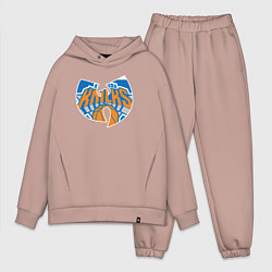 Мужской костюм оверсайз Wu-tang knicks, цвет: пыльно-розовый