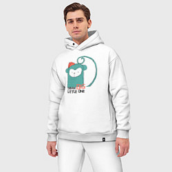 Мужской костюм оверсайз Мечтай по-крупному малыш, цвет: белый — фото 2