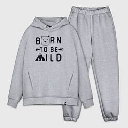 Мужской костюм оверсайз Родился быть диким, цвет: меланж
