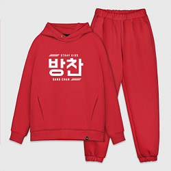 Мужской костюм оверсайз Банчан stray kids, цвет: красный