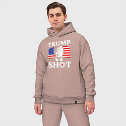 Мужской костюм оверсайз Trump shot, цвет: пыльно-розовый — фото 2
