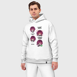 Мужской костюм оверсайз Кафка фразы, цвет: белый — фото 2