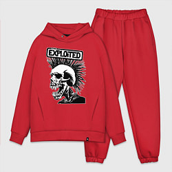 Мужской костюм оверсайз The exploited - punk skull, цвет: красный