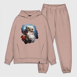 Мужской костюм оверсайз Санта Клаус стимпанк, цвет: пыльно-розовый