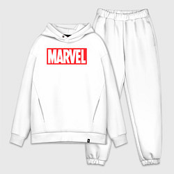 Мужской костюм оверсайз Marvel logo, цвет: белый
