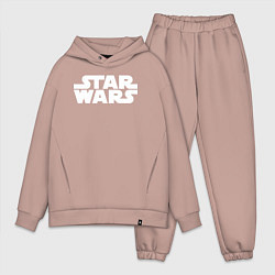 Мужской костюм оверсайз Star wars logo, цвет: пыльно-розовый