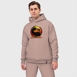 Мужской костюм оверсайз Мортал Комбат, цвет: пыльно-розовый — фото 2