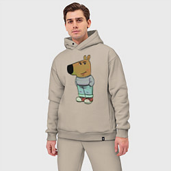 Мужской костюм оверсайз Чиловый парень, цвет: миндальный — фото 2