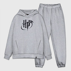 Мужской костюм оверсайз Harry Potter logo, цвет: меланж