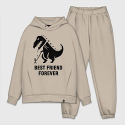 Мужской костюм оверсайз Godzilla best friend, цвет: миндальный