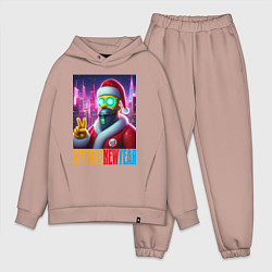 Мужской костюм оверсайз Simpson new year - fantasy, цвет: пыльно-розовый