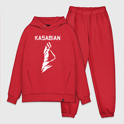 Мужской костюм оверсайз Kasabian - logo, цвет: красный