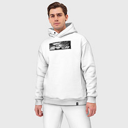 Мужской костюм оверсайз Внедорожник, велосипед и тропы, цвет: белый — фото 2