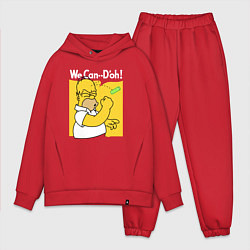 Мужской костюм оверсайз Homer can doh, цвет: красный