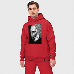 Мужской костюм оверсайз Слипкнот кори тейлор, цвет: красный — фото 2