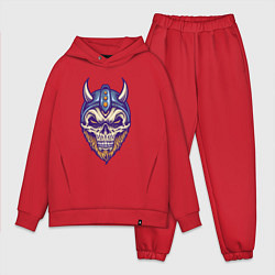 Мужской костюм оверсайз Skull viking, цвет: красный
