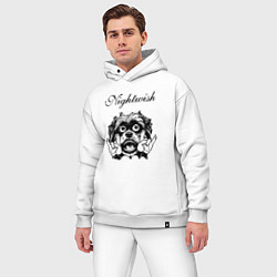 Мужской костюм оверсайз Nightwish - rock dog, цвет: белый — фото 2