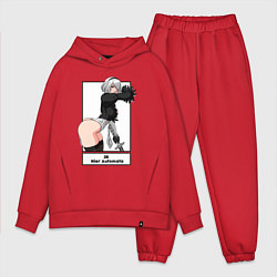 Мужской костюм оверсайз 2B с катаной, цвет: красный