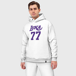 Мужской костюм оверсайз Lakers Luka 77, цвет: белый — фото 2