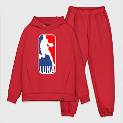 Мужской костюм оверсайз NBA Luka, цвет: красный