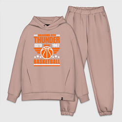 Мужской костюм оверсайз Oklahoma City Thunder, цвет: пыльно-розовый