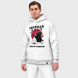 Мужской костюм оверсайз Котзилла, цвет: белый — фото 2