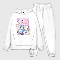 Мужской костюм оверсайз Blackpink - Rose, цвет: белый