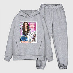 Мужской костюм оверсайз Blackpink - Jisoo, цвет: меланж