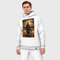 Мужской костюм оверсайз Человек в пустыне, цвет: белый — фото 2