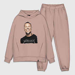 Мужской костюм оверсайз James Alan Hetfield - Metallica leader, цвет: пыльно-розовый