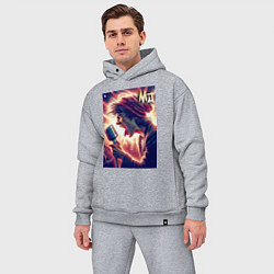 Мужской костюм оверсайз Mick Jagger is vocalist of the Rolling Stones, цвет: меланж — фото 2