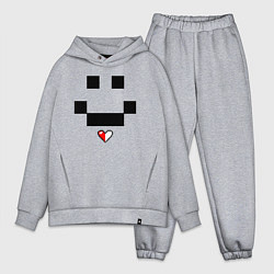 Мужской костюм оверсайз Minecraft улыбка и любовь, цвет: меланж