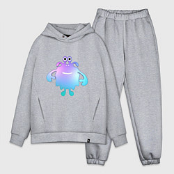 Мужской костюм оверсайз Monster cartoon blue purple, цвет: меланж