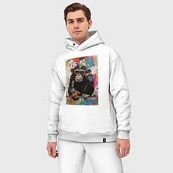 Мужской костюм оверсайз Monkey color, цвет: белый — фото 2