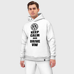 Мужской костюм оверсайз Keep Calm & Drive VW, цвет: белый — фото 2