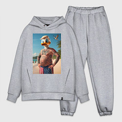 Мужской костюм оверсайз Donald Duck-Trump on a Florida beach, цвет: меланж