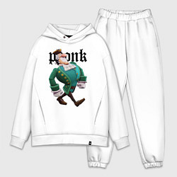 Мужской костюм оверсайз Остров сокровищ - Ливси идет под фонк, цвет: белый