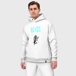 Мужской костюм оверсайз AcDc Angus Young, цвет: белый — фото 2