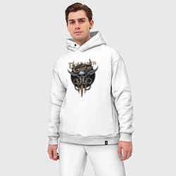 Мужской костюм оверсайз BG 3 logo skull, цвет: белый — фото 2