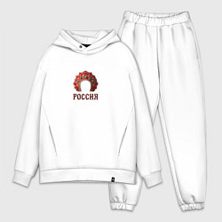 Мужской костюм оверсайз Кокошник: россия, цвет: белый