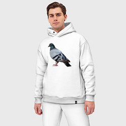 Мужской костюм оверсайз Голубь сизый, цвет: белый — фото 2