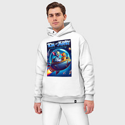 Мужской костюм оверсайз Tom and Jerry - space adventure, цвет: белый — фото 2