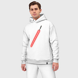 Мужской костюм оверсайз Меч ситха звёздные войны, цвет: белый — фото 2