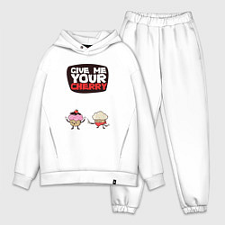Мужской костюм оверсайз Give me your cherry, цвет: белый