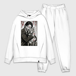 Мужской костюм оверсайз Джон Уик постер, цвет: белый