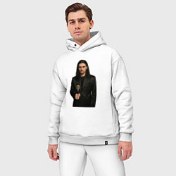 Мужской костюм оверсайз Bones с тростью, цвет: белый — фото 2