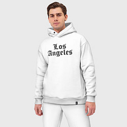 Мужской костюм оверсайз Los Angeles - California USA, цвет: белый — фото 2