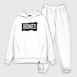 Мужской костюм оверсайз Bones лого, цвет: белый
