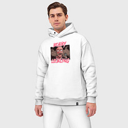 Мужской костюм оверсайз Рокер с выпученными глазами - Бобби Либлинг, цвет: белый — фото 2